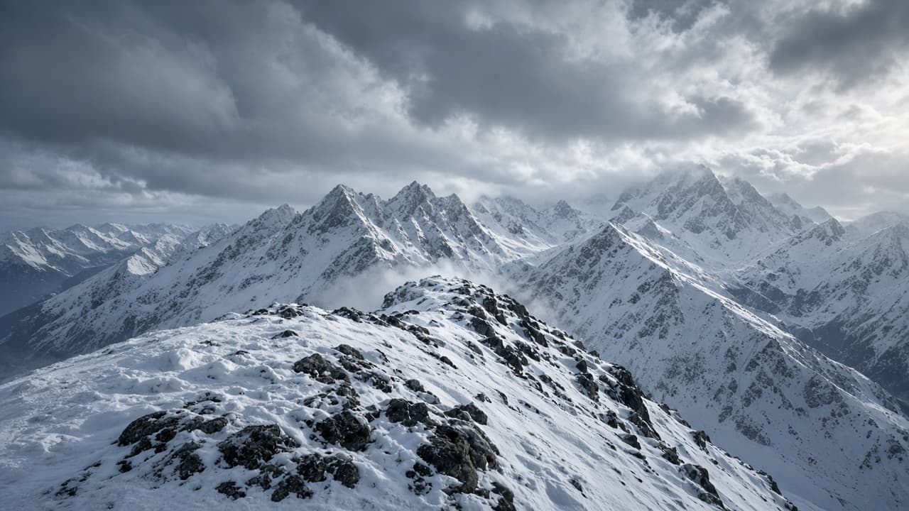 Snøkledd norsk fjelllandskap – påminnelse om å sjekke skredvarsel før tur